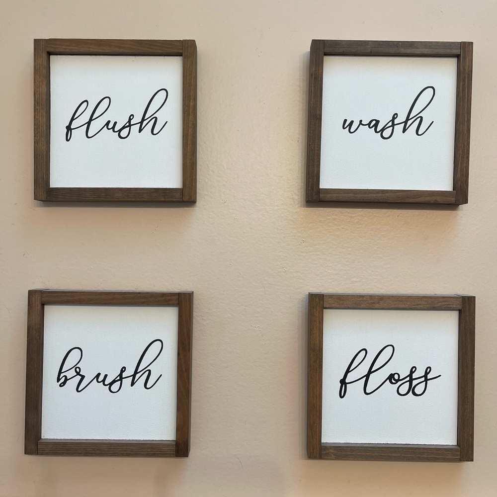 Set of 4 Bathroom Decor
